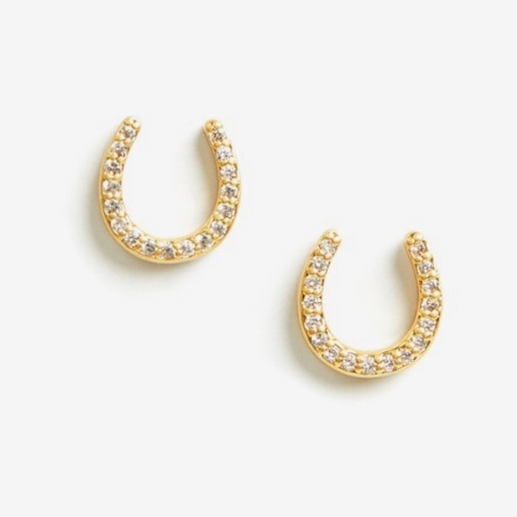 kate spade Jewelry - Kate Spade Wild Ones Pave Horseshoe Stud Earrings